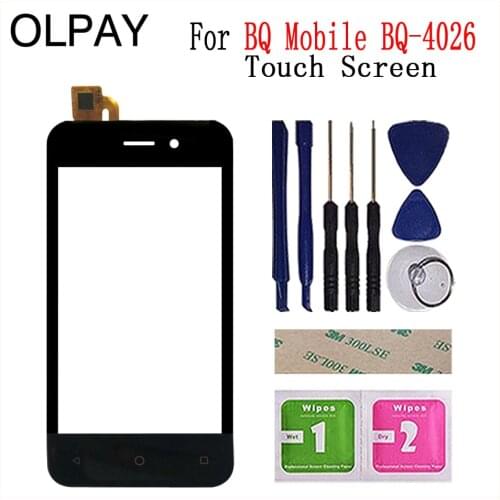 4.0'' For BQ Mobile BQ-4026 BQ 4026 Touch Screen Glass Digitizer Panel Lens Sensor Glass Free Adhesive And Wipes