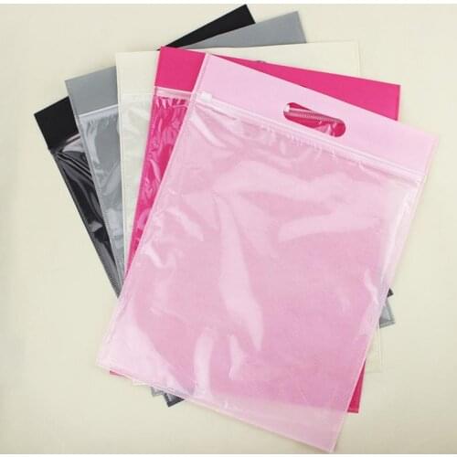 50pcs/lot-30*35+5cm Non-woven zipper bag Gift handbag Travel storage bag clothing bags