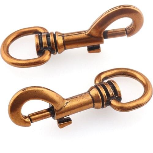 6pcs Alloy 16mm Swivel Trigger Lobster Clasps Clip Eye Snap Hook Key Chain Ring Outdoor Lanyard Craft Parts Hardware Accessory