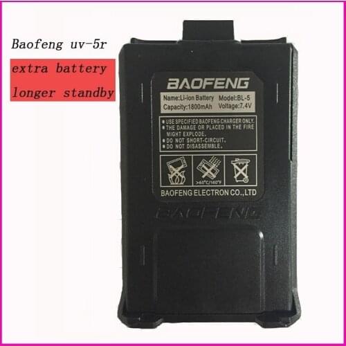 Hot 1800mah Rechargeable BaoFeng UV-5R Battery For Two Way Radio Walkie Talkie uv-5ra 5re 7.4v Battery Baofeng uv 5r Accessories