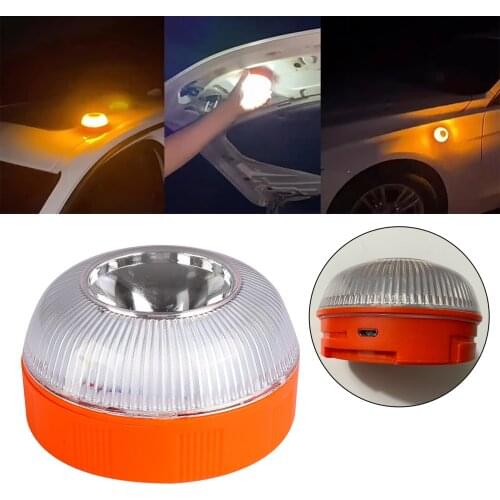 Auto Emergency Light V16 Homologated Dgt Approved Car Emergency Beacon Light Rechargeable Magnetic Induction Strobe Light