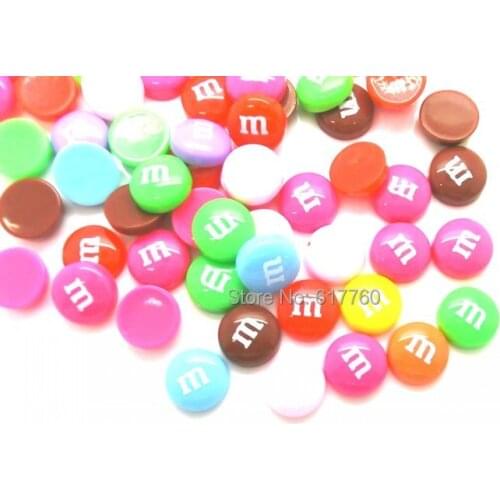 Free Shipping 100pcs Mixed Resin Letter M Beads 8mm Flatback Cabochon Scrapbook Craft Fit Phone Diy D2113