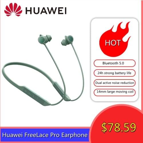 HUAWEI FreeLace Pro Wireless Earphone Bluetooth 5.0 Dual-mic Active Noise Cancellation IP55 Fast Charge Earphone In-Ear Headset