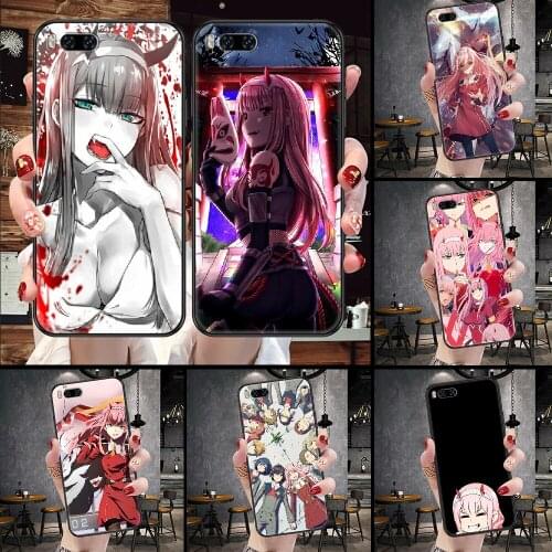 Zero Two Darling in the FranXX Phone Case For Xiaomi Mi Note 8 9 10 11 9T 10T A3 Lite Pro Ultra black painting prime trend coque