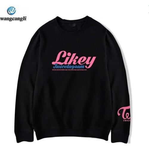 Kpop TWICE Likey concert same print fleece hoodies sweatshirts for once supportive unisex hoodie sweatshirt plus size tracksuit