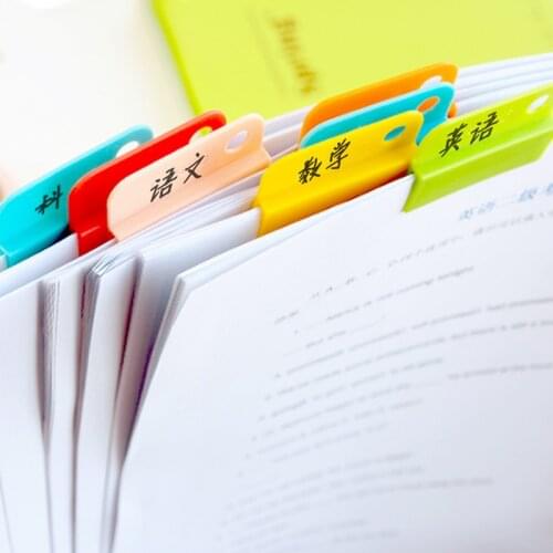 6 pcs/set Creative Assorted Colored Office Clips for School Personal Document Organizing Classifying Paperclips Binder Clip