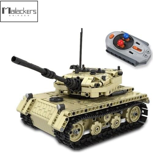 Follow Store =$2 Coupon Military WW2 RC Tank Electric Remote Control Model Building Blocks Toys For Children Gifts 759 PCS