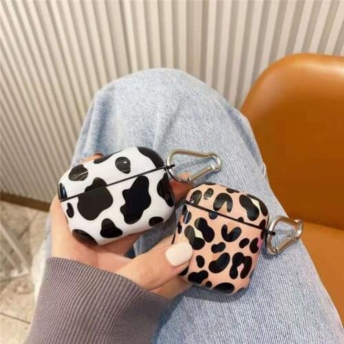 Leopard Cow Silicone Shell For airpods case Silicone Wireless Headphones Case Earphone Accessories For airpods 2 Case Luxury