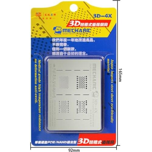 Mechanic 3D Stannum planting TIN Template for IPHONE 6s-XS MAX IPAD 1 2 3 4 5 6 Mini Full series HDD PCLE/NAND 3D-4X Steel net