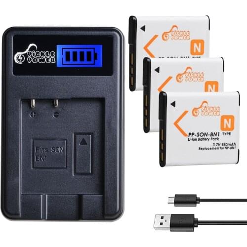 NP-BN1 NP BN1 NPBN1 Camera Battery & LCD USB Charger for Sony TX9 T99 WX5 WX100 TX7 TX5 WX5C W390 W380 W350 W620 W630 W670 TX100