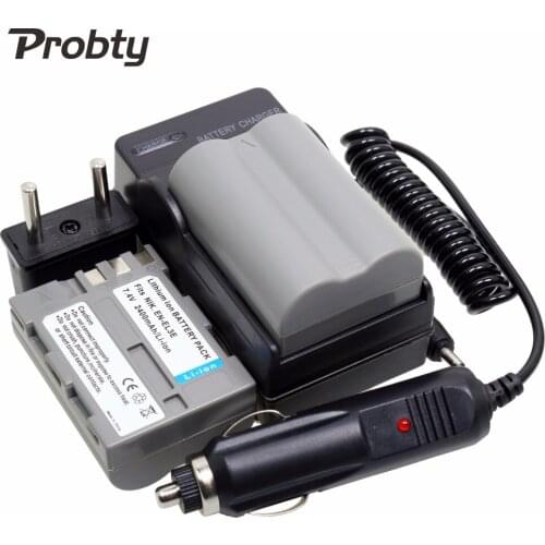Probty New 2Pcs EN-EL3e ENEL3e Digital Camera Battery + Charger Kit for Nikon D200 D300S D300 D100 D700 D70S D80 D90 D50 MH-18A