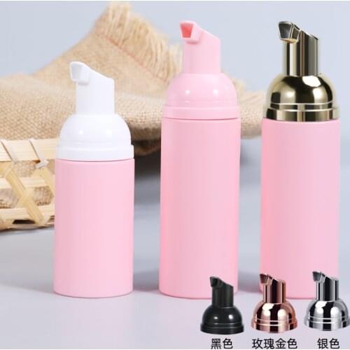1PCS Pink Foaming Bottle Empty 30ML 50ML Refillable Facial Cleanser Lotion Cosmetic Storage Container