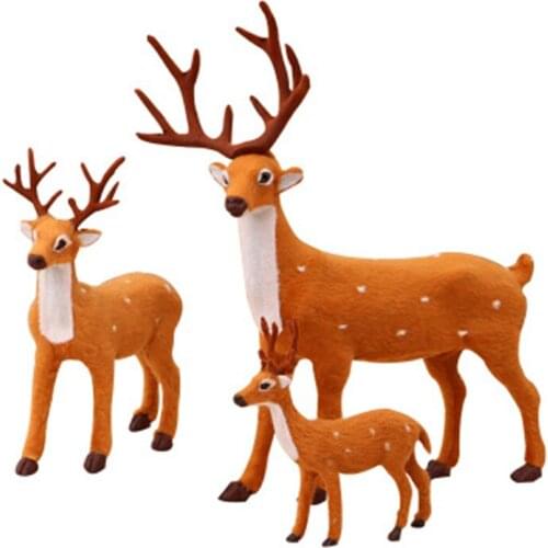 Christmas Deer Decorations Plush Toy Deer Decorative Dolls Christmas Ornaments Kids' Gift