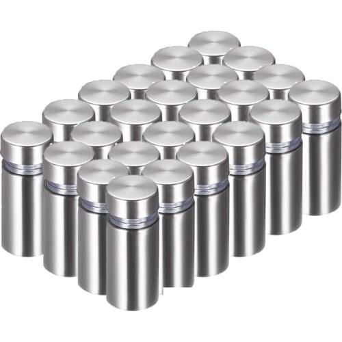 SHGO HOT-24 Packs Advertising Screws Standoff Mounts Glass Acrylic Nail Mounts Screws for Displaying Acrylic Board and Signage