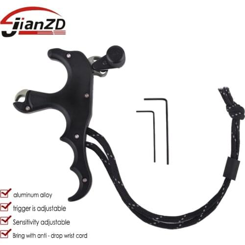 Tiro con l'arco Anti-perso Da Polso Cinghia 4 Rilascio Dito Aiuti In Lega di Alluminio di Alta Qualità di Caccia Accessori