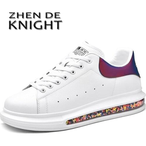 ZHEN DE KNIGHT Men's White Sneakers