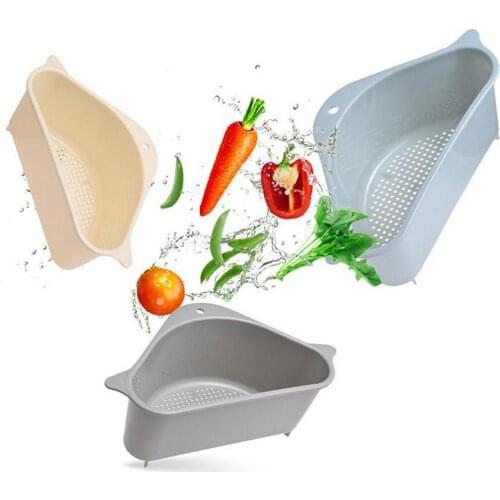 1PCS Drop Shipping Corner Sink Drain Rack Shelf Suction Cup Sink Drain Basket Bowl Sponge Rack Kitchen Bathroom Storage Box