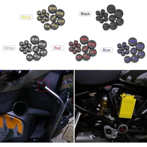 13PCS Motorcycle Frame Plug Kit Protector Cover Hole Cover Frame Plugs Decorative Cover Replacement for BMW R1200GS LC Adventure