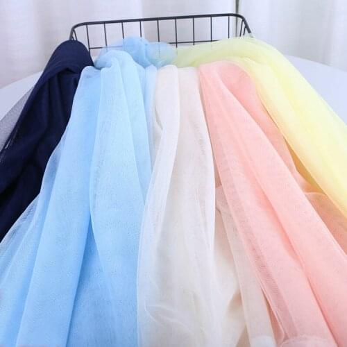 2M/lot 150cm wide White pink navy blue encrypted soft mesh cloth handmade DIY gauze skirt wedding dress lace fabric AC19