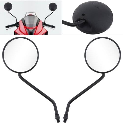 2Pcs/Pair 10mm Modified Motorcycle Mirror Scooter E-Bike Rearview Mirrors Electrombile Back Side Convex Mirror for Motorbike