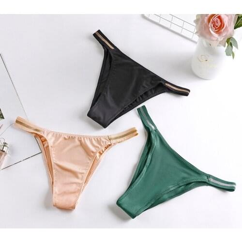 3 Pcs Underwear For Woman Seamless Sexy Thongs Womens Lingerie Bikini Sports Female Panties For Woman New Dropshipping BANNIROU