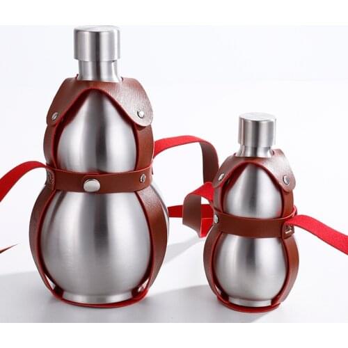 304 Stainless Steel Gourd Wine Pot Outdoor Portable