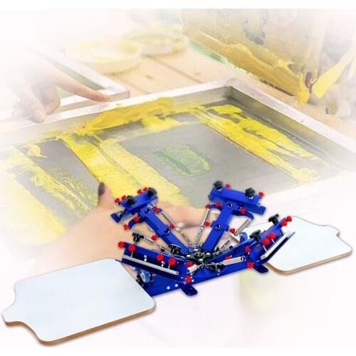 4 Color 2 Station Screen Printing Machine Manual Screen Printing Machine E421Z