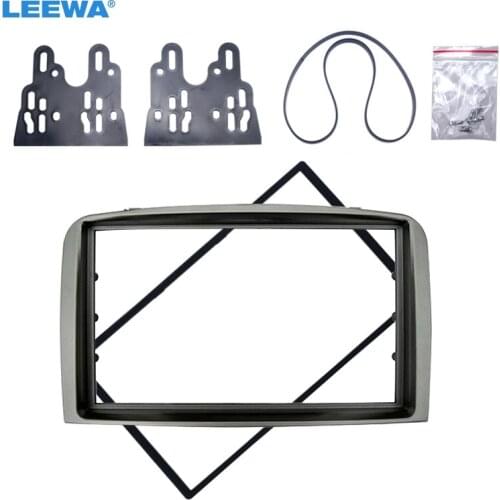 LEEWA Car 2DIN Fascia frame for ALFA ROMEO 147 Stereo CD Radio Trim Panel Mounting Installation Frame Adapter Mount Kits #5246
