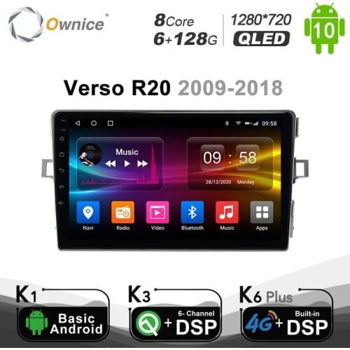 6G+128G Android 10.0 Car Radio for Toyota Verso R20 2009-2018 GPS Navi Seteo System with 4G LTE DSP SPDIF BT 5.0 1280*720