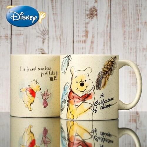 Disney Water Cup Pooh Ceramic Mug Cute Cartoon Milk Mug Large Capacity Mug