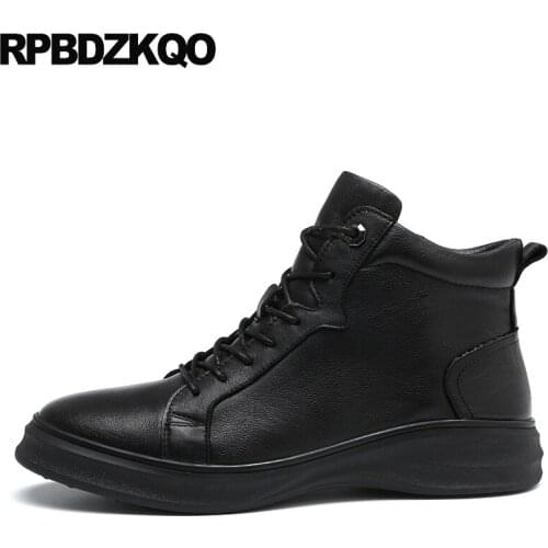 Black Super Warm Winter Boots Russian Style Full Grain Men Fashion Trainer Sneakers High Top Genuine Leather Booties Fur Shoes