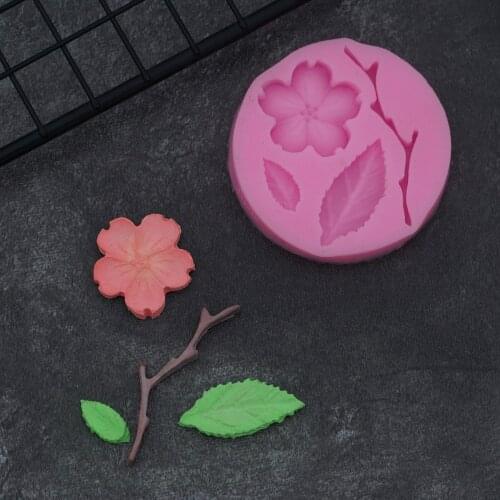 Peachblossom Shape Silicone Mold Peach Blossom Fondant Cake Decorating Tools Cupcake Sugarcraft Chocolate Molds