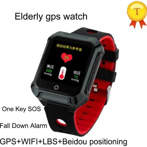GPS Tracker Location Smartwatch for Elderly Women Men Smart watch with falling down alarm SOS Call Heart Rate Blood Pressure