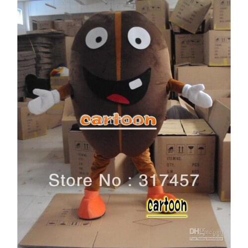 Coffee Bean Mascot Costume Adult Character Costume Cosplay mascot costume free shipping
