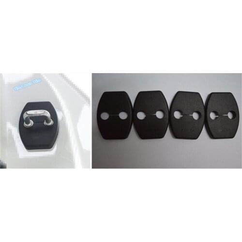 Lapetus Inner Door Lock Protector Buckle Decorative Cover Trim Fit For Toyota Prado Fj120 Fj150 2014 - 2020 Plastic / Black