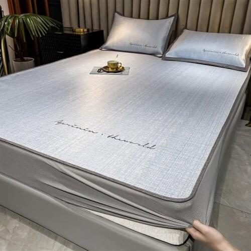 New Summer ice silk mattress bed cover three-piece washable folding soft mat Thicker floor Skin-friendly Foldable mattresses