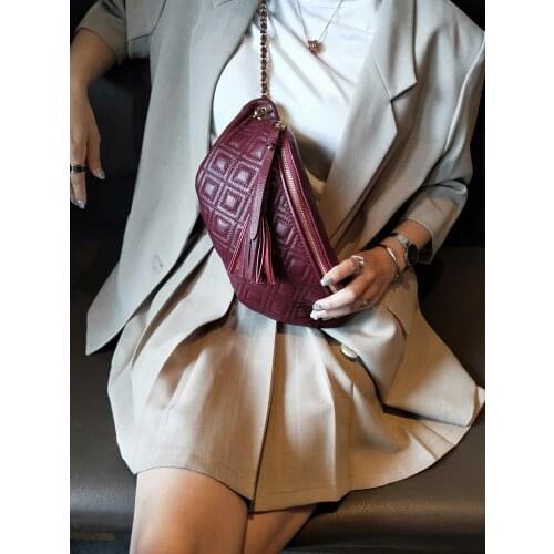 Tassel Bag Fashion style woman bags genuine leather fanny packs for sport outdoor travel bag for ladies girls waist bag