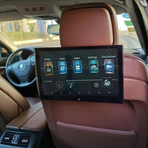 Best 12.5 Inch IPS Car Headrest Monitor Android 9.0 Wifi Bluetooth 2G/32GB DDR HDMI Rear Seat Entertainment System Monitor