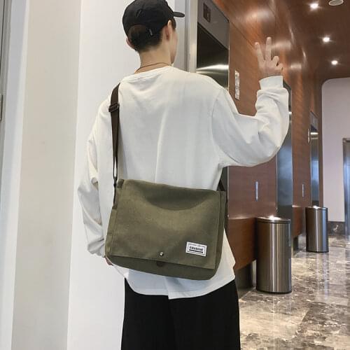 Tilorraine 2021 crossbody bag men tide brand Japanese canvas bag men casual one shoulder bag student large capacity postman bag