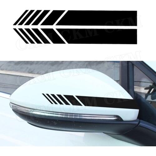 Rear view Mirror Sticker Side Decal Stripe DIY Trunk Trim Sticker Exterior Car Accessories For Universal Car 2PCS