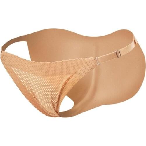 Women Sponge Padded Push Up Panties Butt Lifter G-string Fake Ass Adjusted Strap Seamless Underwear Butt Enhancer Lingerie