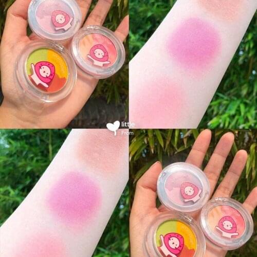 New 3 Color Blush Face Blusher Powder Rouge Makeup Cheeks Blusher Powder Minerals Palette Blusher Natural Long-lasting