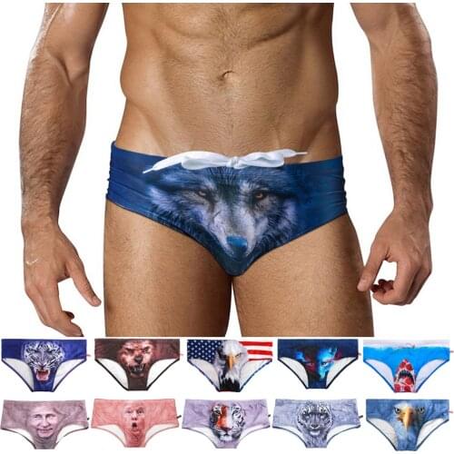 New Triangle Swim Shorts Mens Personality Creative Swimming Shorts European And American Fashion Beachwear Summer Wading Sport