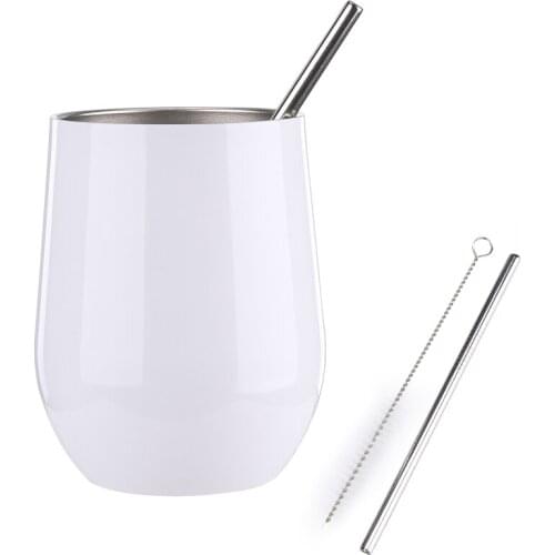 With Straw Lid Cleaning Brush Vacuum Cup Heat Resistant Stainless Steel Container 350ML Portable Rose Gold Metal Tea Set