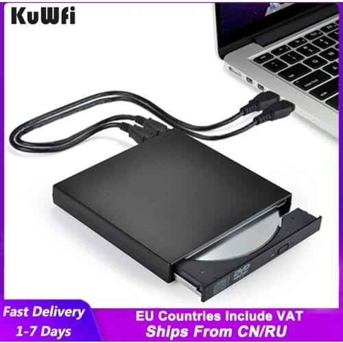 DVD ROM External Optical Drive USB 2.0 CD/DVD-ROM CD-RW Player Burner Slim Reader Recorder Portable for Laptop windows Macbook