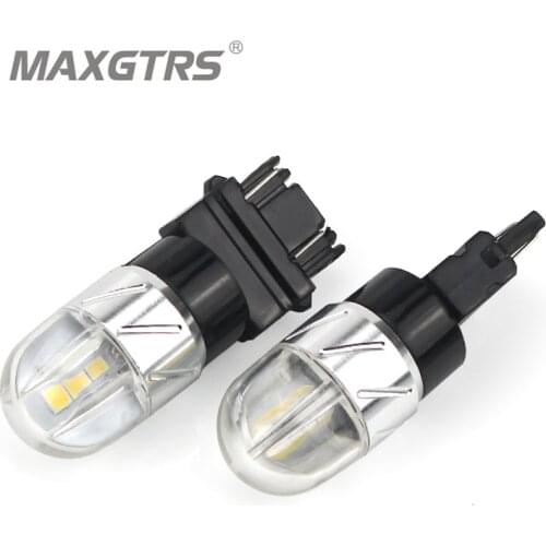 2x T25 3157 3030 6SMD Auto DRL Car LED Turn Signals Light Bulbs Tail Brake Rear Reverse Lights White/Red/Amber Car Light Source