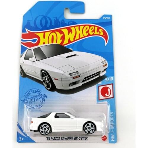 2021-176 Hot Wheels Cars 89 MAZDA SAVANNA RX-7 FC3S 1/64 Metal Diecast Cars Collection Kids Toys Vehicle For Gift