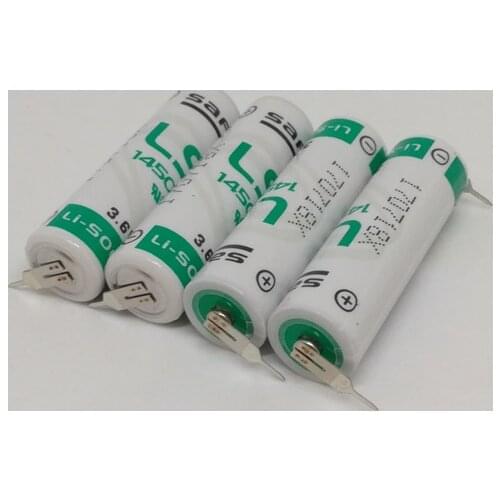 8pcs/lot New Original SAFT LS14500 AA 3.6V 2600MAH Thionyl Chloride Industrial lithium battery plc batteries With Two Tabs LS 14500
