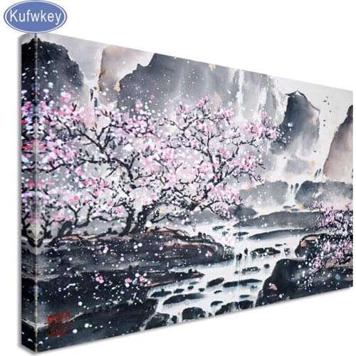 Diamond Embroidery sakura flower Mosaic Diamond Painting Cross Stitch painting rhinestone puzzle full square round home decor