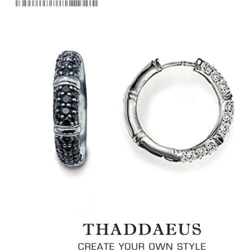 Bamboo Hinged Hoop Earrings ,Europe Style Glam Fashion Good Jewerly For Women,2017 Gift In 925 Sterling Silver